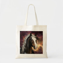 Horse Beneath a Fiery Sky