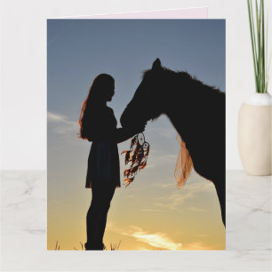 HORSE BIG BIRTHDAY GREETING CARD FOR HER