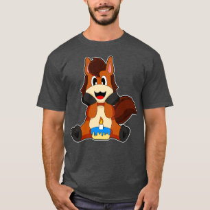 Horse Birthday Cake Candle T-Shirt