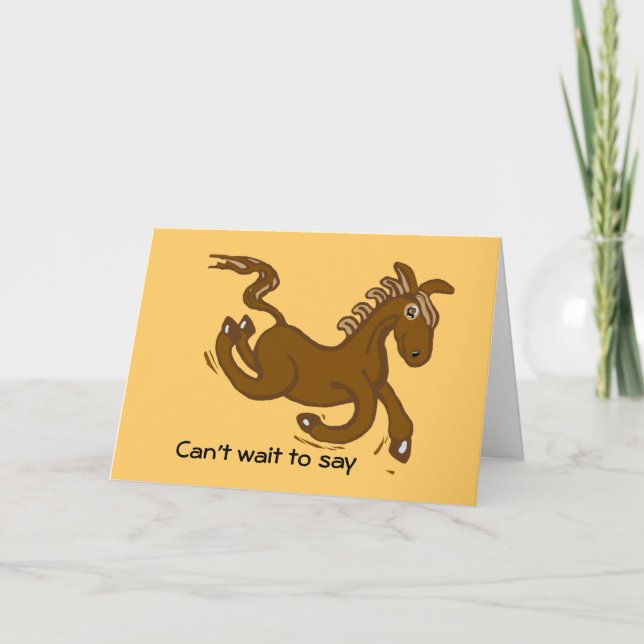 Horse birthday card (Front)