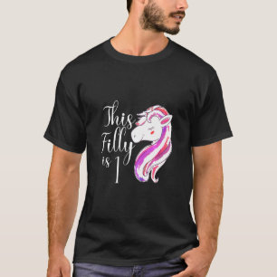 Horse Birthday Filly Pony Riding Theme St T-Shirt