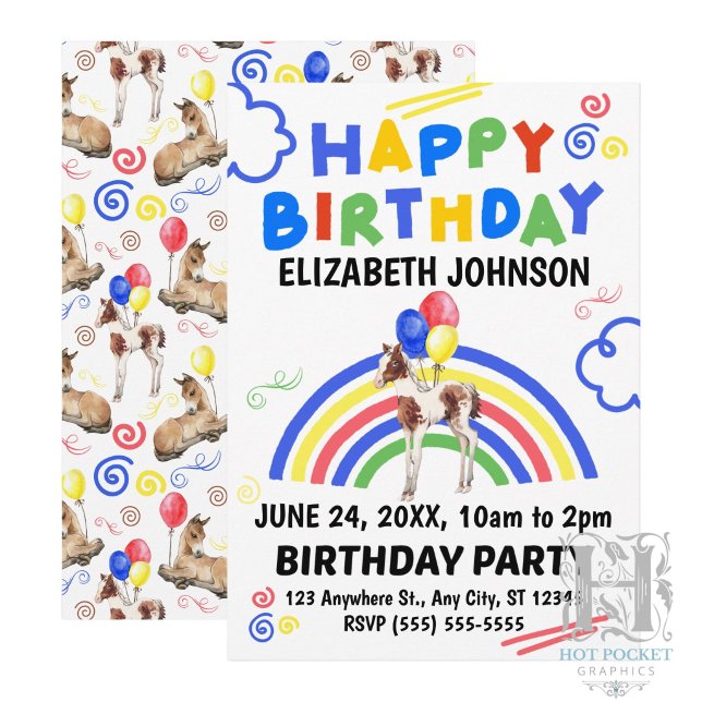 Horse Birthday Invitation (Creator Uploaded)