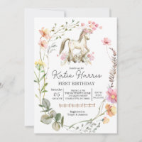 Horse birthday invitation, Pony Birthday invite,
