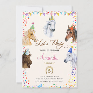 Horse Birthday Party Invitation