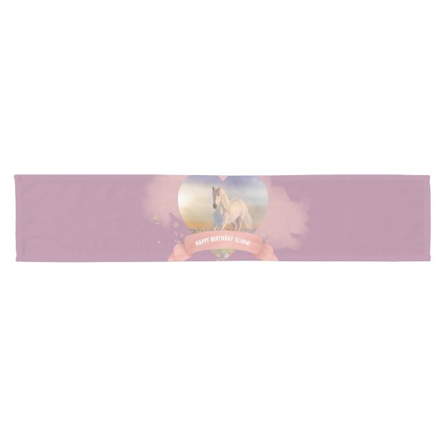 Horse Birthday Party Short Table Runner (Horizontal)