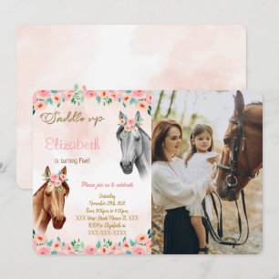 Horse Birthday Photo Invitation