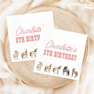 Horse Birthday Pony Party Napkins