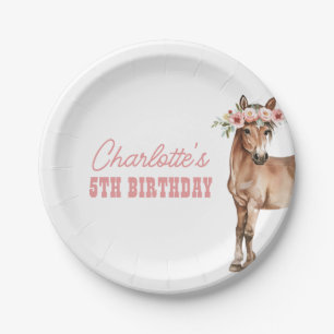 Horse Birthday Pony Party Paper Plate