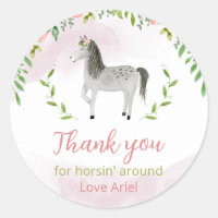 Horse Birthday sticker, Cowgirl Birthday Party