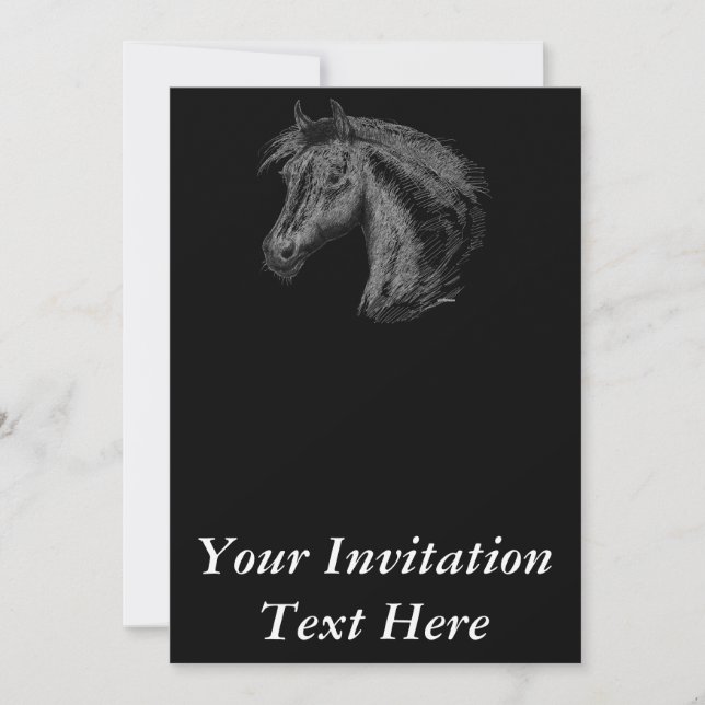 Horse:  Black Invitation (Front)