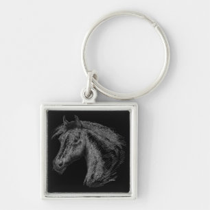 Horse:  Black Key Ring