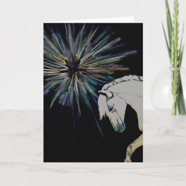 Horse Blast Greeting Card (Front)