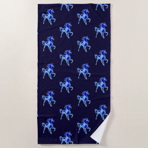Horse Blue Beach Towel - Choose Colours