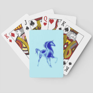 Horse Blue Playing Cards - Custom Colours