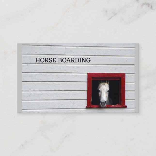 horse boarding livestock mare stable business card (Front)
