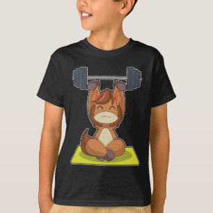Horse Bodybuilder Barbell Bodybuilding T-Shirt