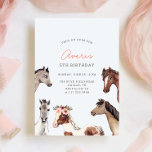 Horse Boho Cowgirl Birthday Invitation<br><div class="desc">Horse theme Kid's Birthday Collection</div>