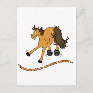 Horse boots postcard