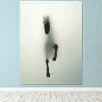 Horse Breaking Through Fog - Abstract Art