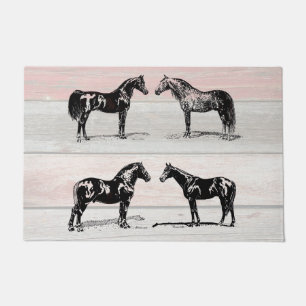 Horse Breeds Door Mat