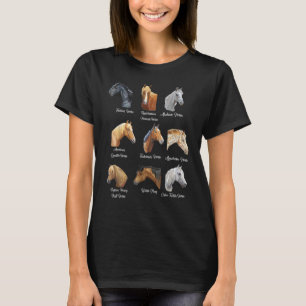 Horse Breeds Equestrian horseback riding for girls T-Shirt