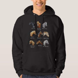 Horse Breeds Equestrian horseback riding gift for Hoodie