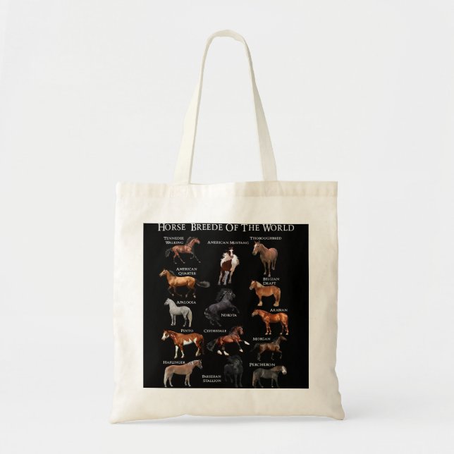 Horse Breeds Equestrian Horseback Riding Lover 235 Tote Bag (Front)