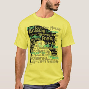 Horse Breeds Mens T-Shirt Yellow