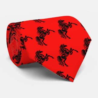 Horse Broncos Mustangs Mascot On Any Colour Tie