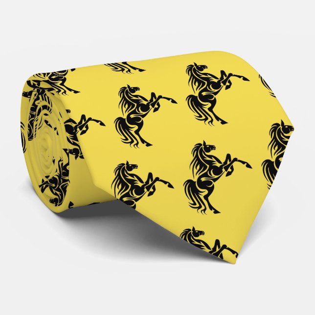 Horse Broncos Mustangs Mascot On Any Colour Tie (Rolled)