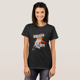 Horse 'Bucked Off!' design t-shirt