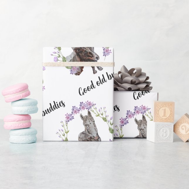 horse buddies wrapping paper (Baby Shower)