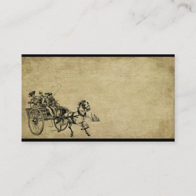 Horse & Buggy Ride- Prim Biz Cards (Front)