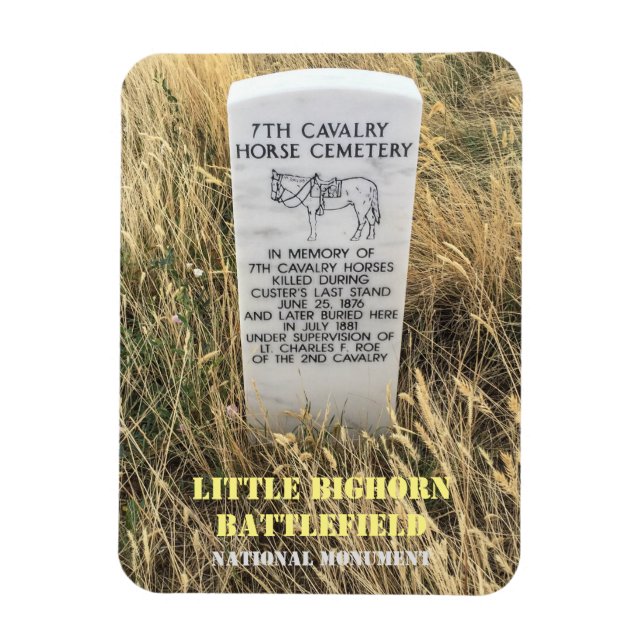 Horse Burial Marker, Little Bighorn Battlefield Po Magnet (Vertical)