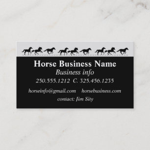 Horse Business Boarding Stables Riding Lessons Card