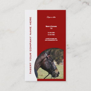 Horse business marketing business card