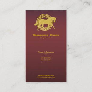Horse business marketing business card