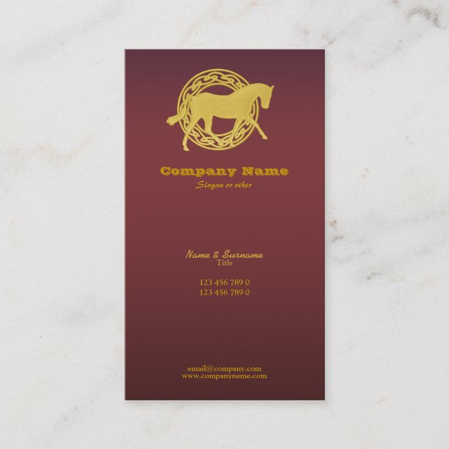 Horse business marketing business card (Front)
