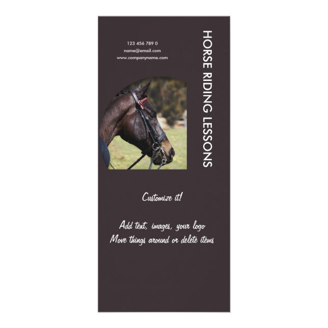 Horse business marketing rack card (Front)