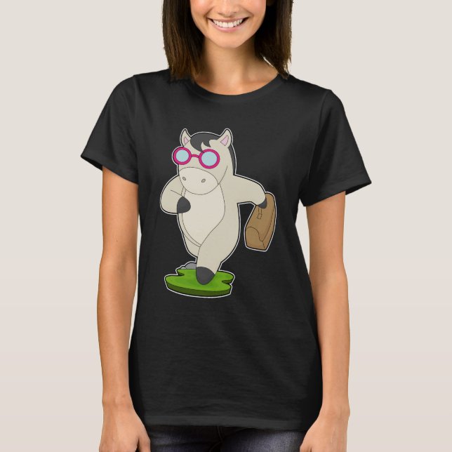 Horse Business woman Briefcase T-Shirt (Front)