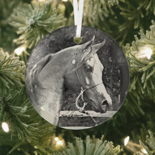 Horse by Hevener Glass Tree Decoration