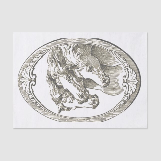 Horse Cameo Tissue Paper (Front)