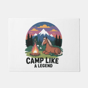 Horse Camp Like a Legend Camping Doormat