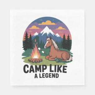 Horse Camp Like a Legend Camping Napkin