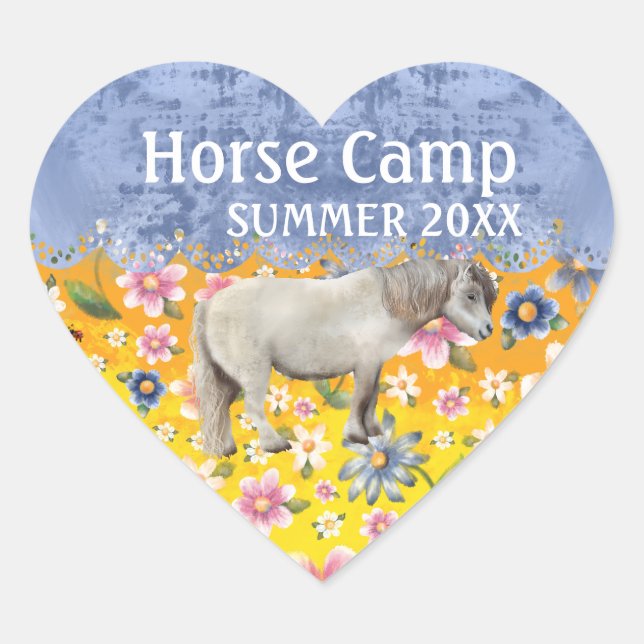 Horse Camp Summer Custom year stickers (Front)