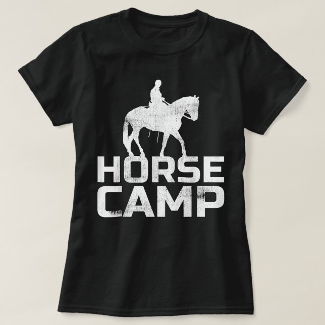 Horse Camp Trainer Horses Lover Equine Stables T-Shirt (Design Front)