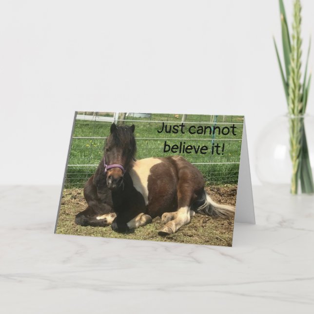  HORSE CAN'T BELIEVE YOU ARE CELEBRATING "20th"  Card (Front)