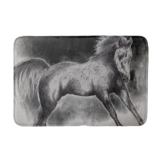 horse cantering bath mat