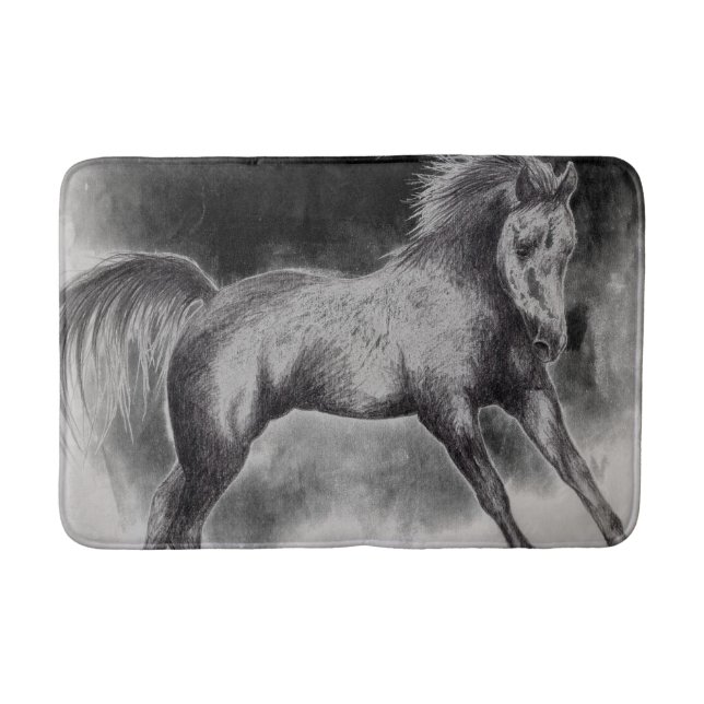 horse cantering bath mat (Front)