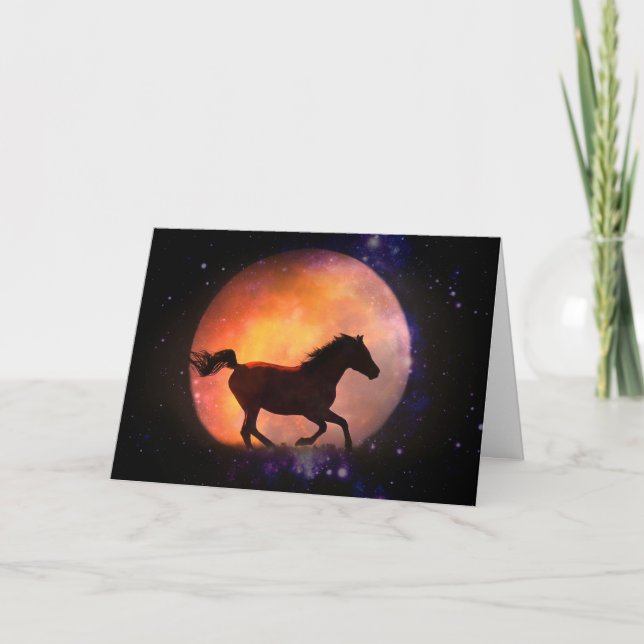 Horse Card, Fantasy Blank Notecard (Front)